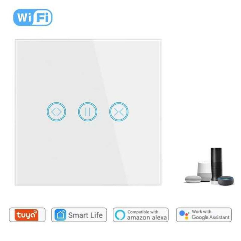 Intrerupator smart WiFi BLE 1800W jaluzele panou sticla TUYA Intrerupator smart WiFi BLE 1800W jaluzele panou sticla TUYA
